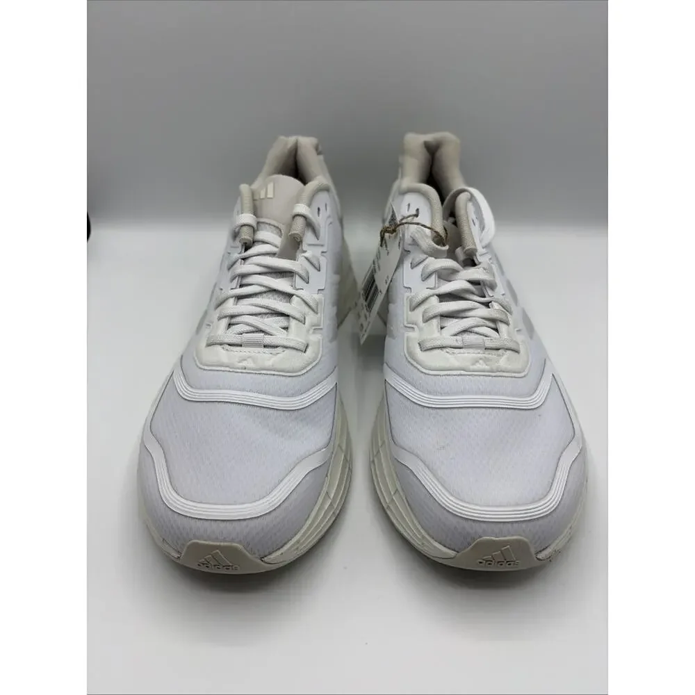adidas Duramo 10 Men's White Low Top Lace-Up Athletic Sneakers Solid US Sz 10 D